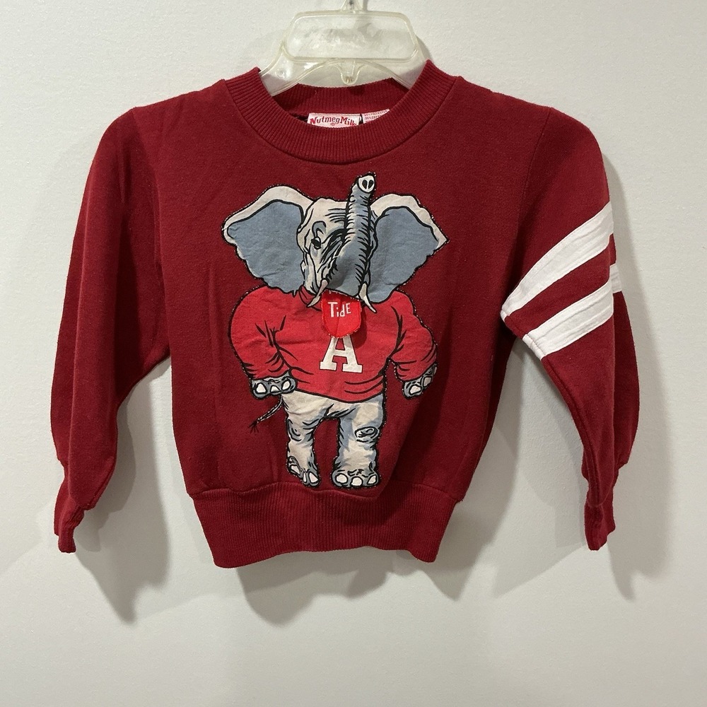 Vintage Nutmeg‎ Mills Youth Small Alabama Sweatshirt Crimson Tide 80's Retro Al